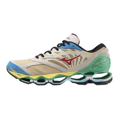 Zapatillas Mizuno WAVE Prophecy LS Hombre - Beige / Rojos / Azules - Chile M356KWPRED